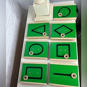 Montessori Wooden Shapes Tracing Board
